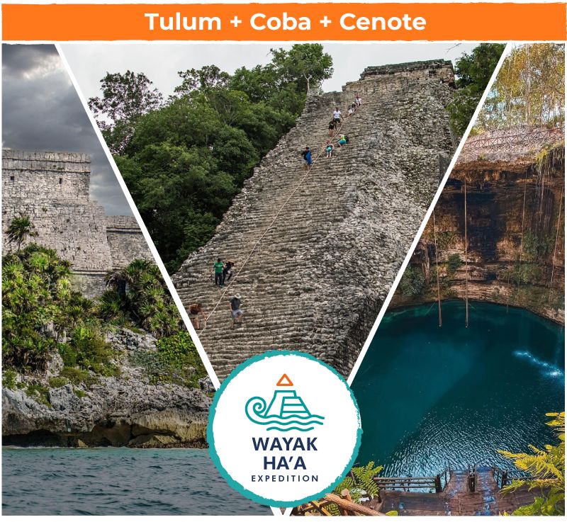 Tulum + Coba + Underground Cenote $90 USD PER PERSON