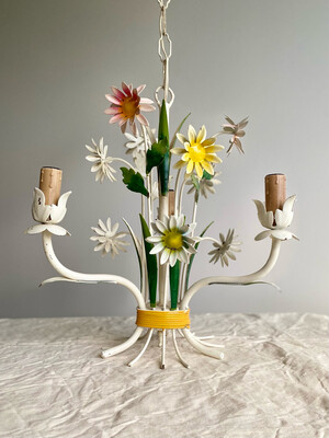 Lustre en tôle - marguerites