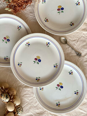 Ensemble 4 assiettes  - Salins