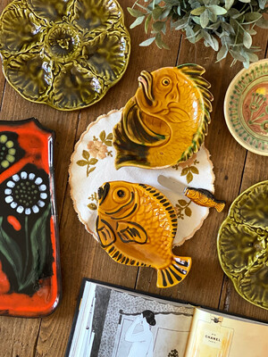 Duo de poissons en céramique