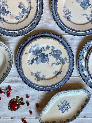 4 assiettes E.Bourgeois / Sarreguemines