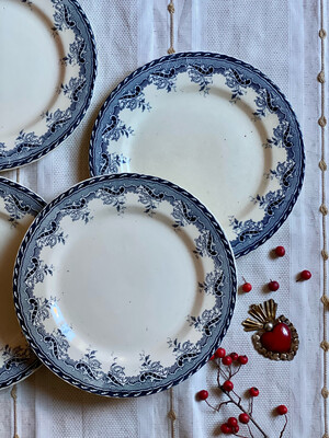 4 assiettes " Villa " - Salins