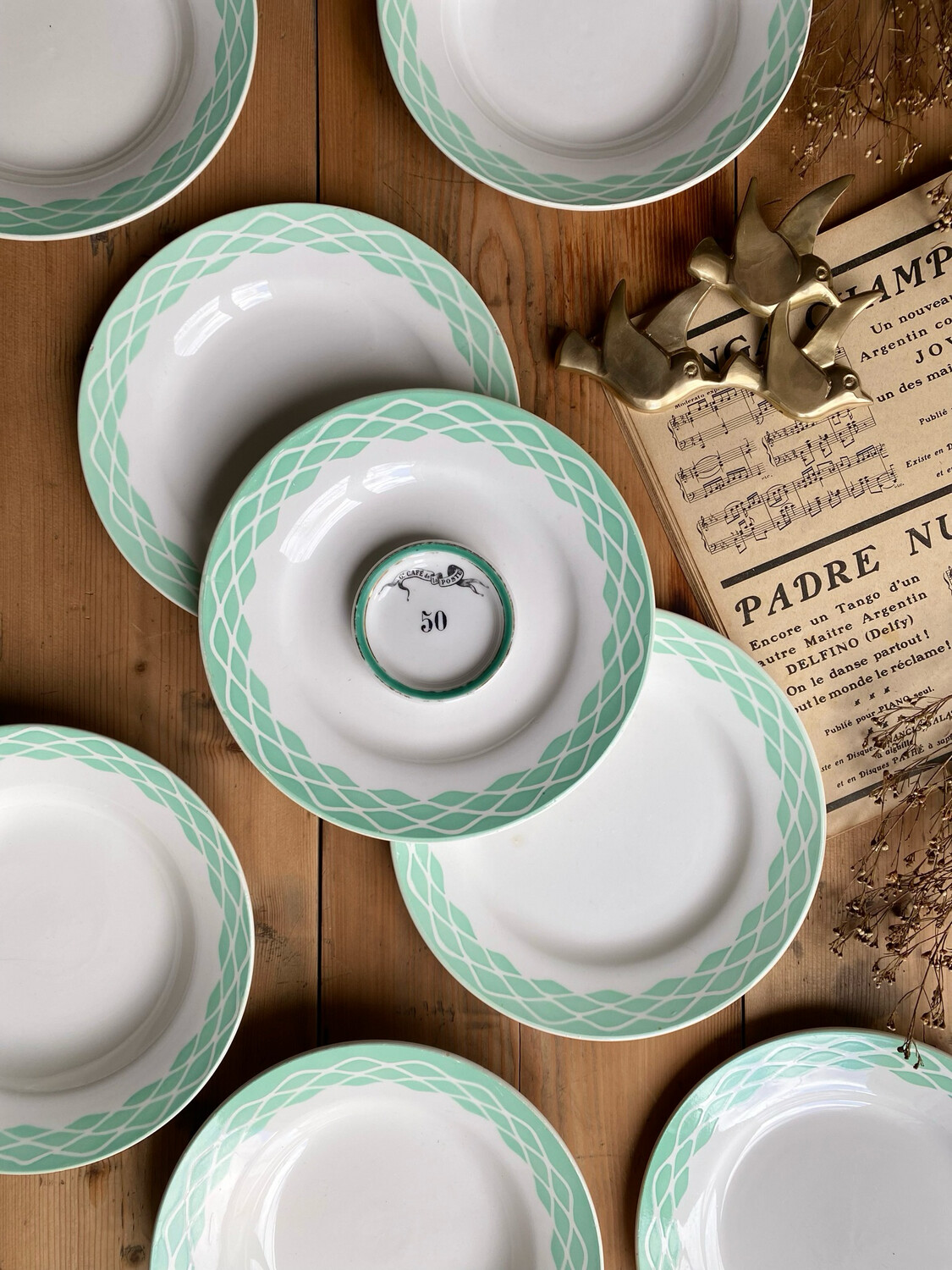 8 assiettes "Lola" - Digoin Sarreguemines