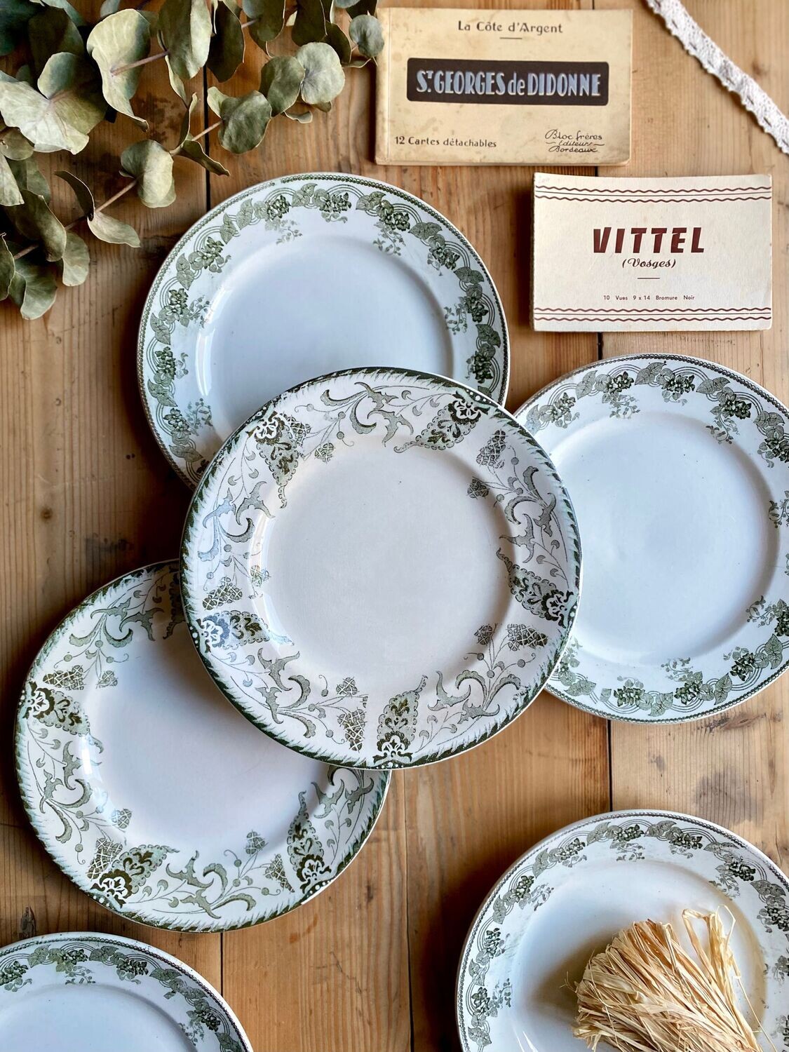 6 assiettes - Violetta & Rambouillet - Longwy & Moulin des Loups