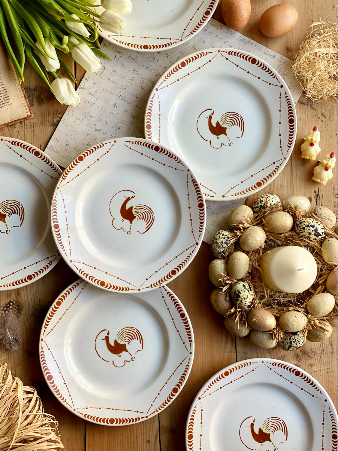 6 assiettes "Chantecler" - St Amand