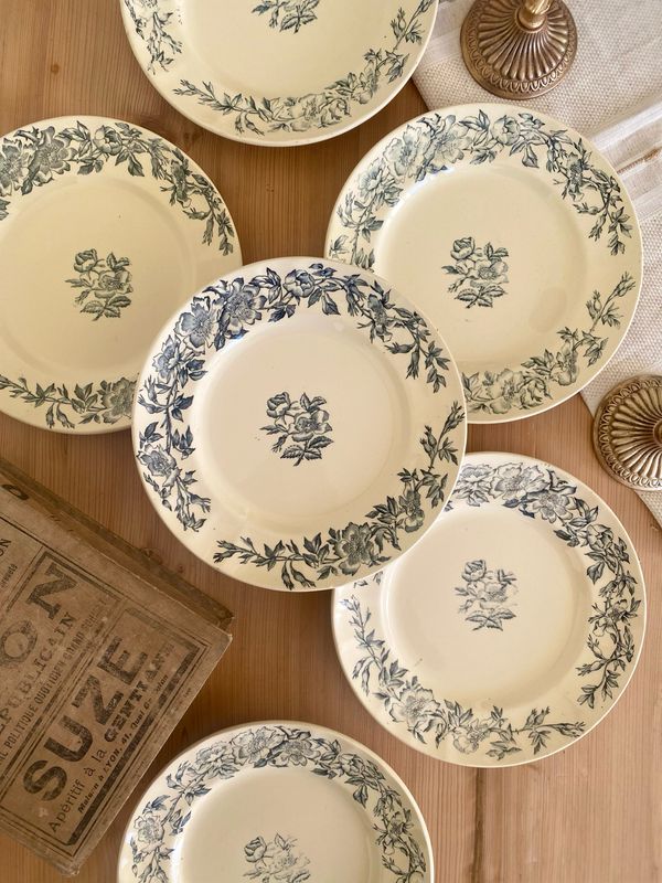 6 assiettes "Églantines" - Longchamp