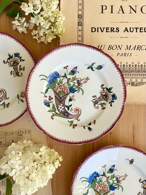 3 assiettes à dessert - Sarreguemines