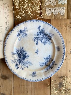 Plat rond "Flore" - Sarreguemines