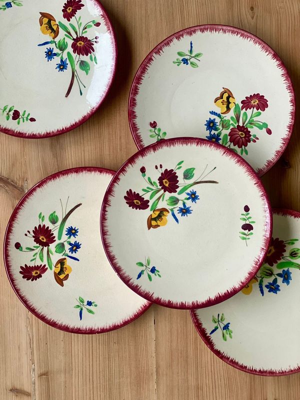 5 assiettes à dessert "Ophelia" - Fénal Pexonne
