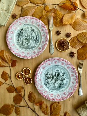 6 assiettes parlantes "Les Proverbes" - Saint Amand