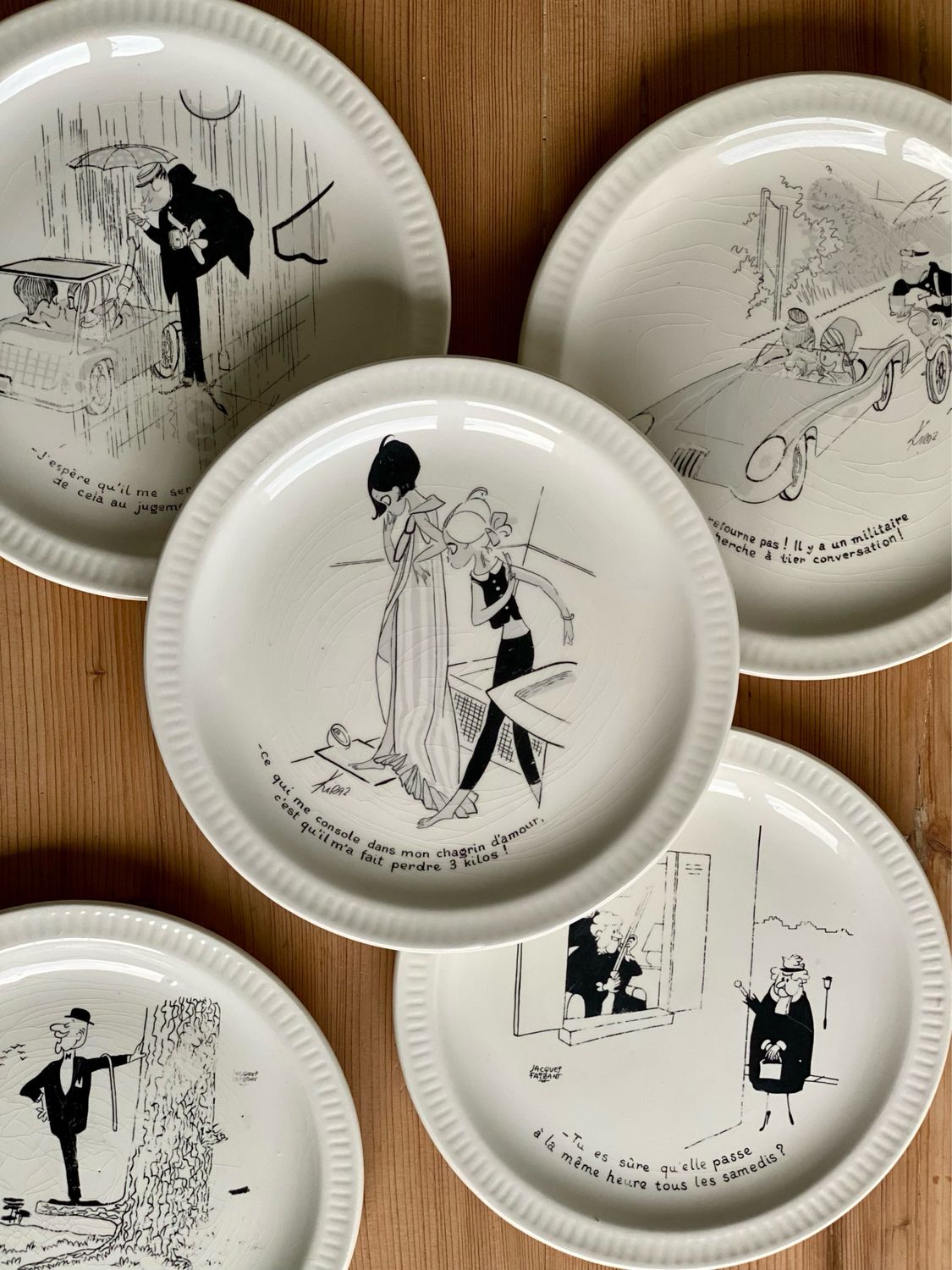 5 assiettes parlantes - Kiraz / Faizant - Saint Amand