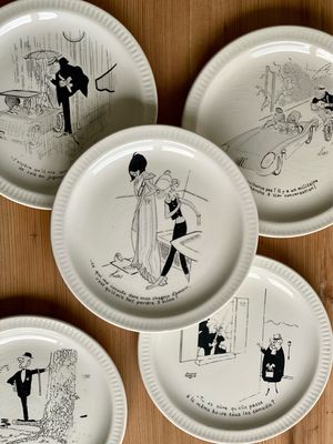 5 assiettes parlantes - Kiraz / Faizant - Saint Amand