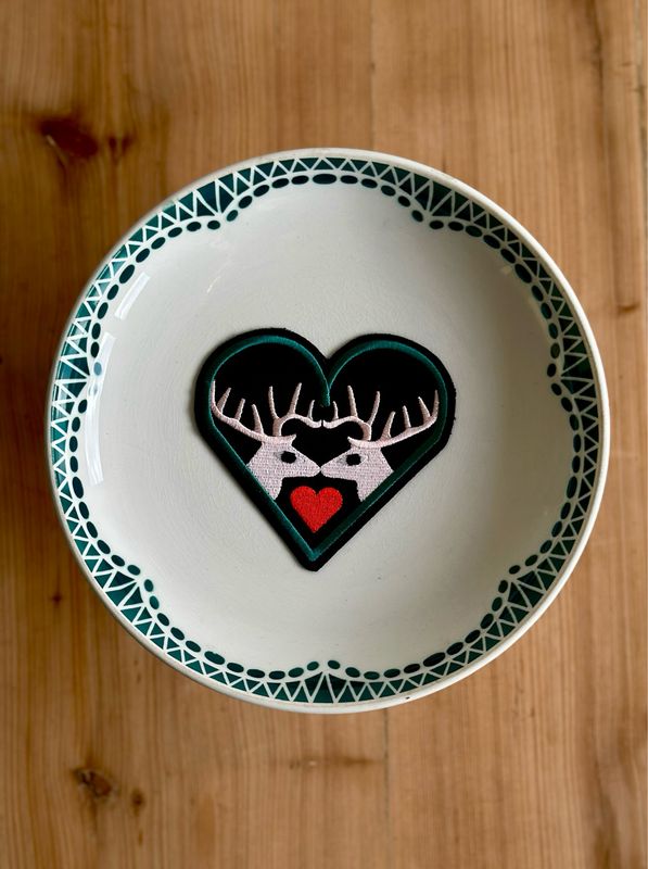 Compotier à motifs verts - Sarreguemines