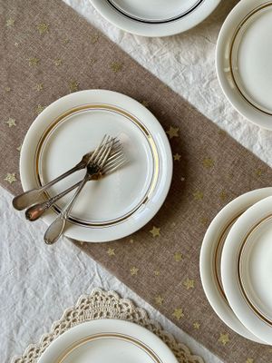8 assiettes liserés dorés - Villeroy & Boch