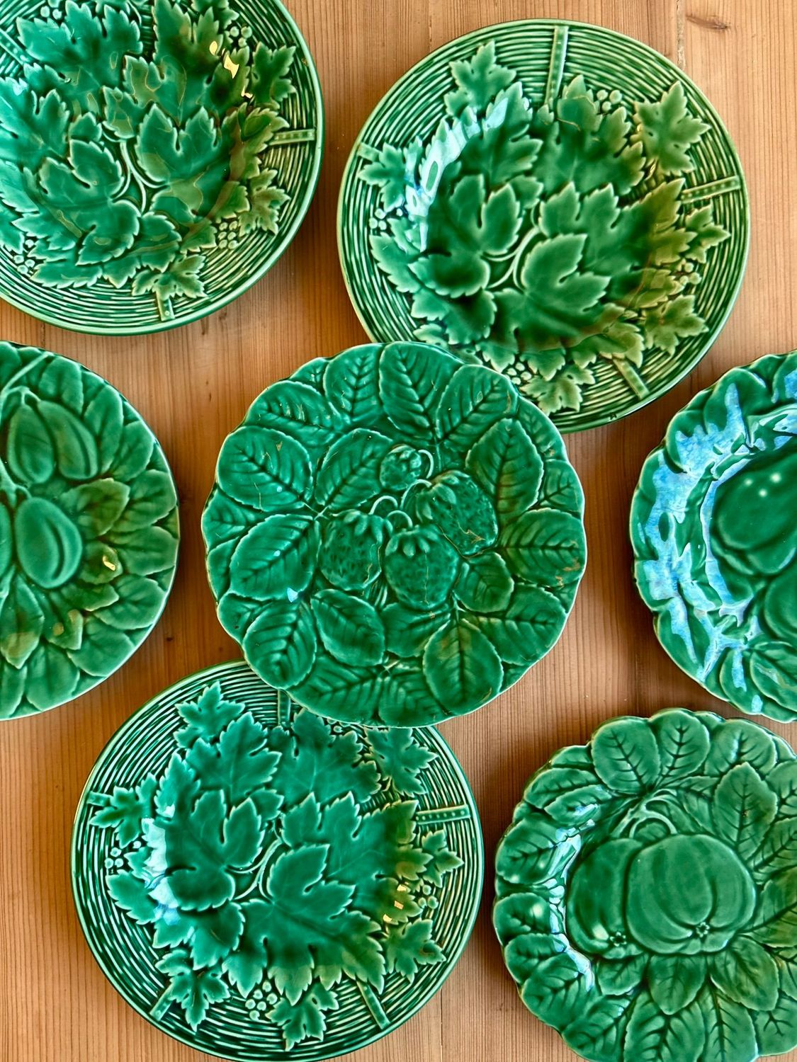 7 assiettes à dessert "Fruits & Feuilles" - Sarreguemines