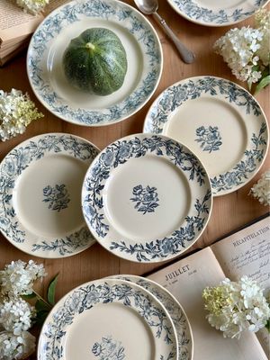 6 assiettes "Églantines" - Longchamp