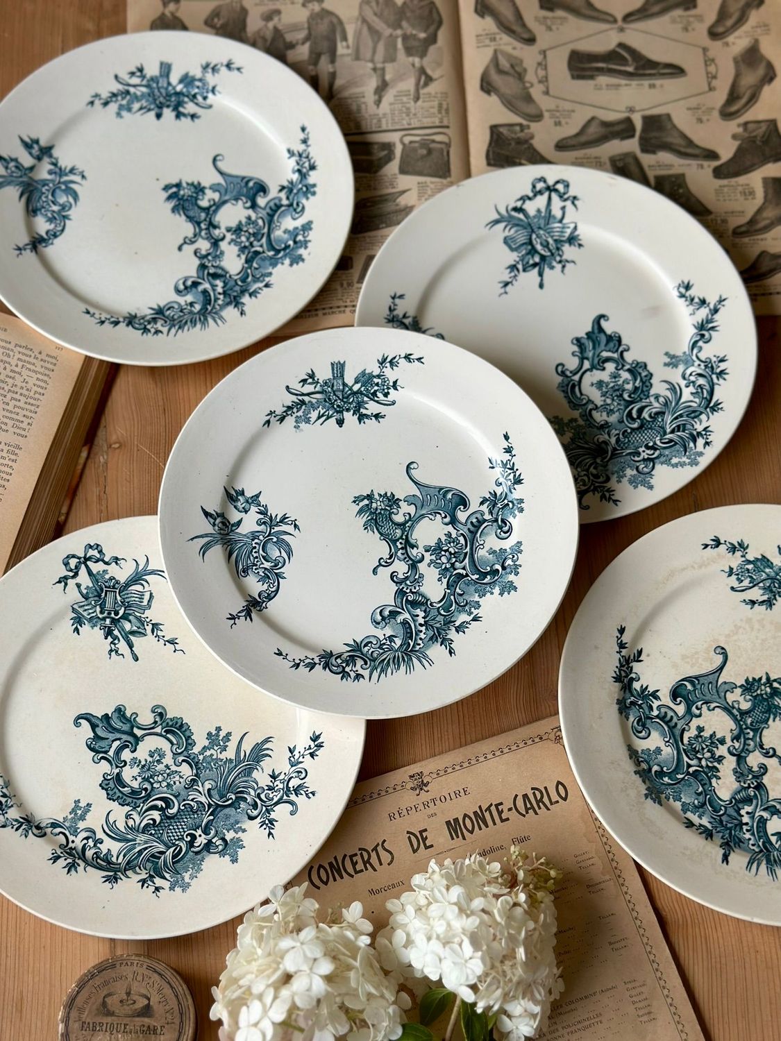 5 assiettes "Régent" - Boch Frères Keramis