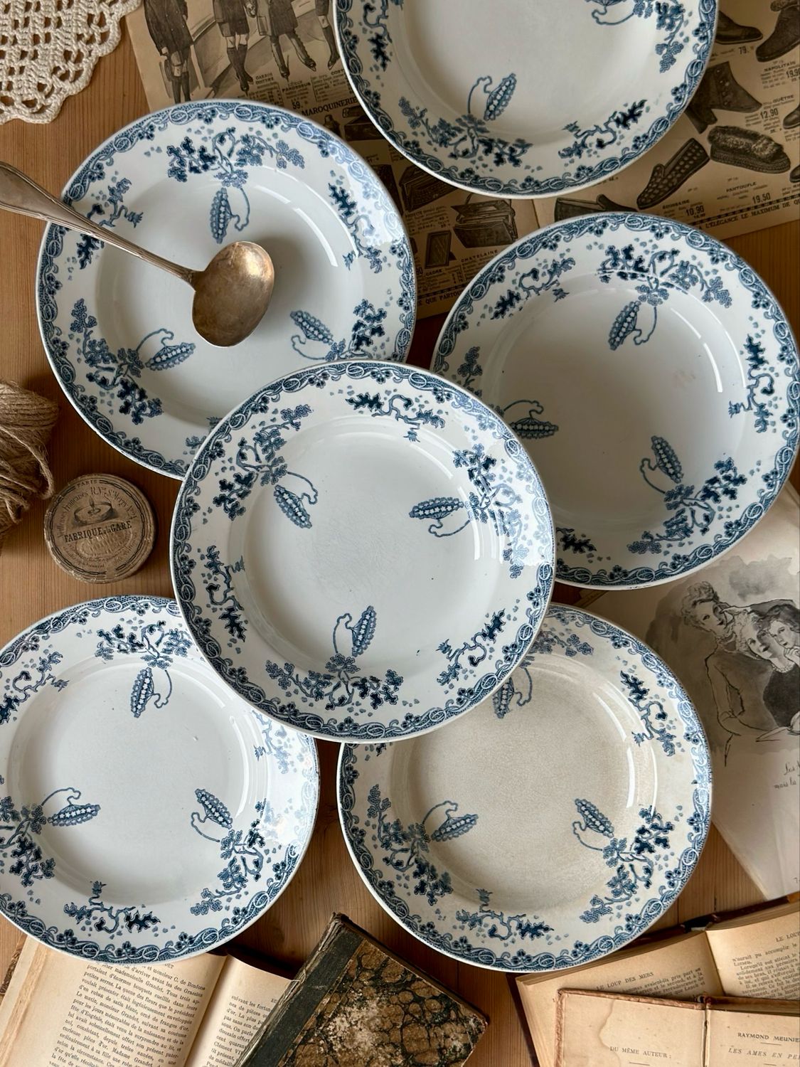 6 assiettes creuses "Modern Style" - Saint Amand