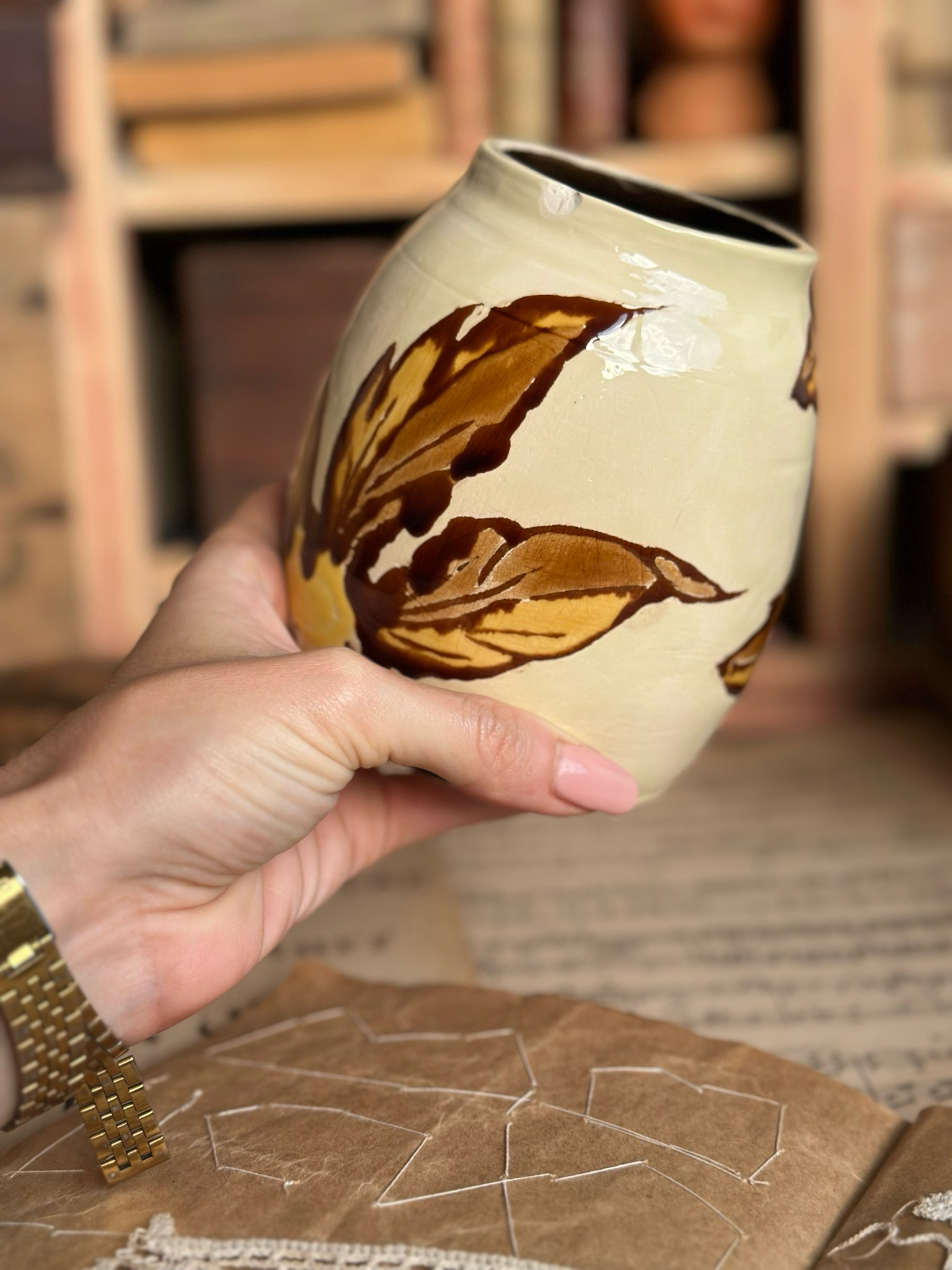 Pot fleuri en céramique