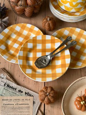10 assiettes plates style 10 assiettes plates style "Nappe" - Sarreguemines
