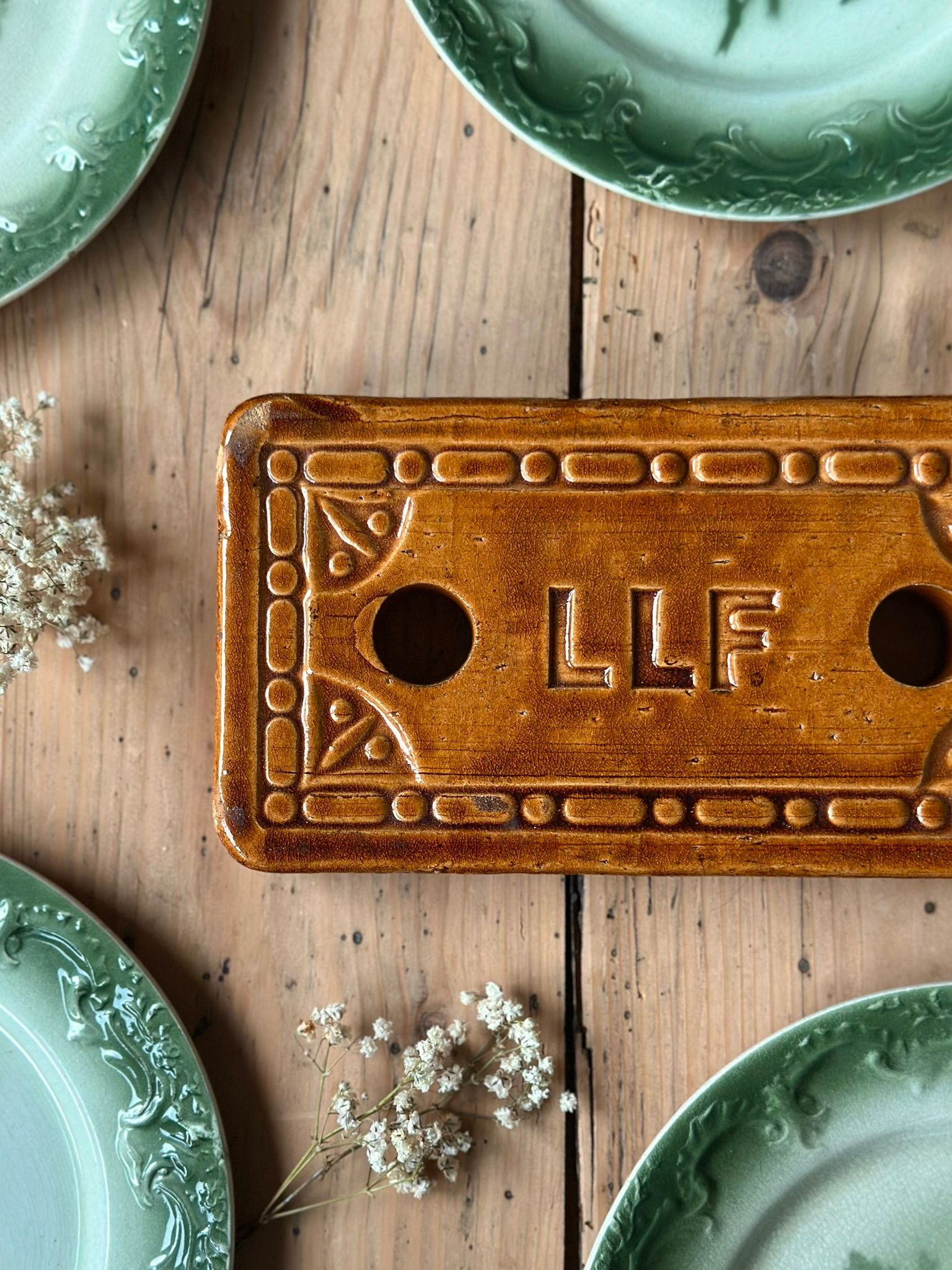 Ancienne Bouillotte / Brique réfractaire - LLF