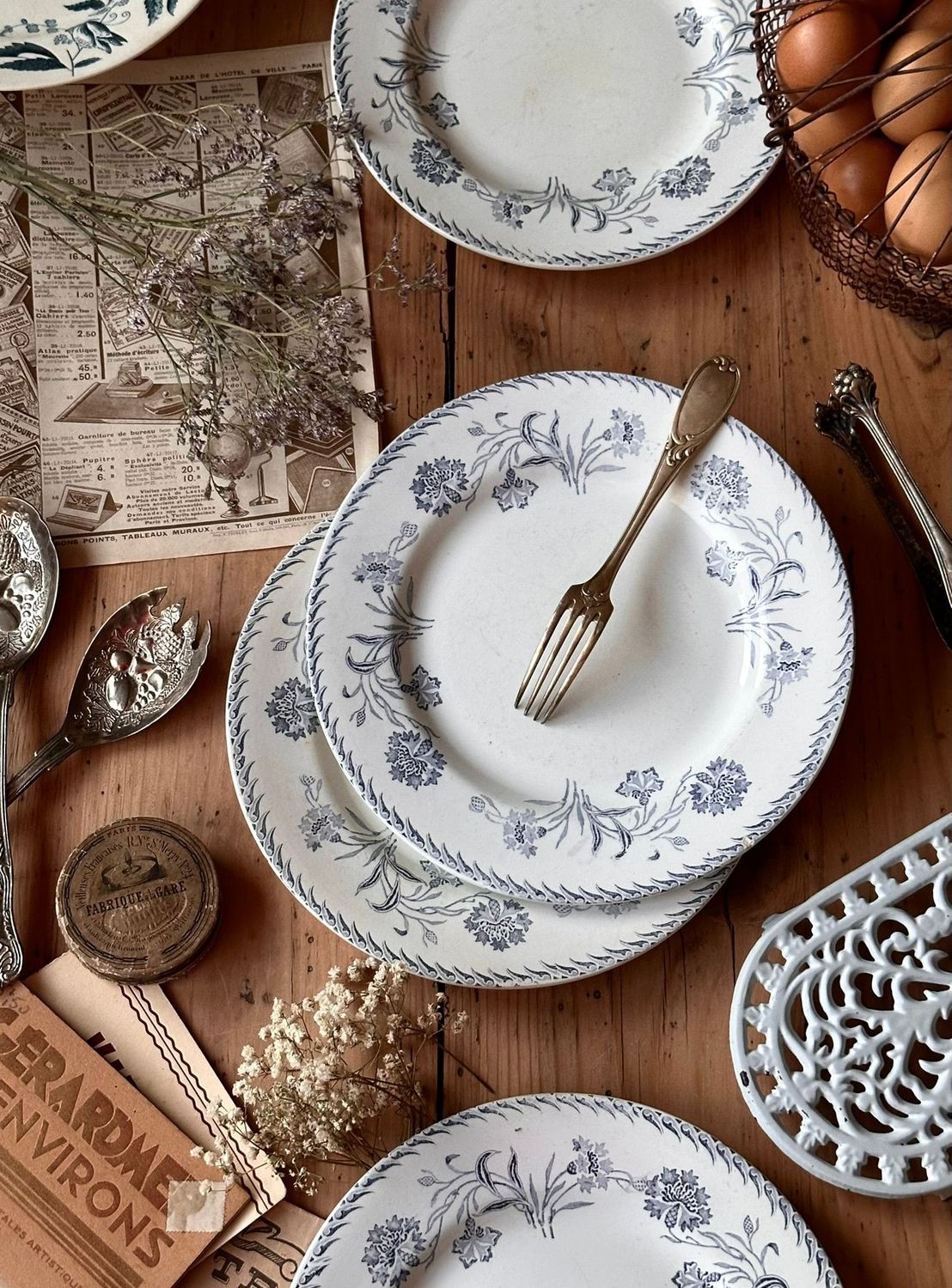 4 assiettes "Lutèce" - Lunéville