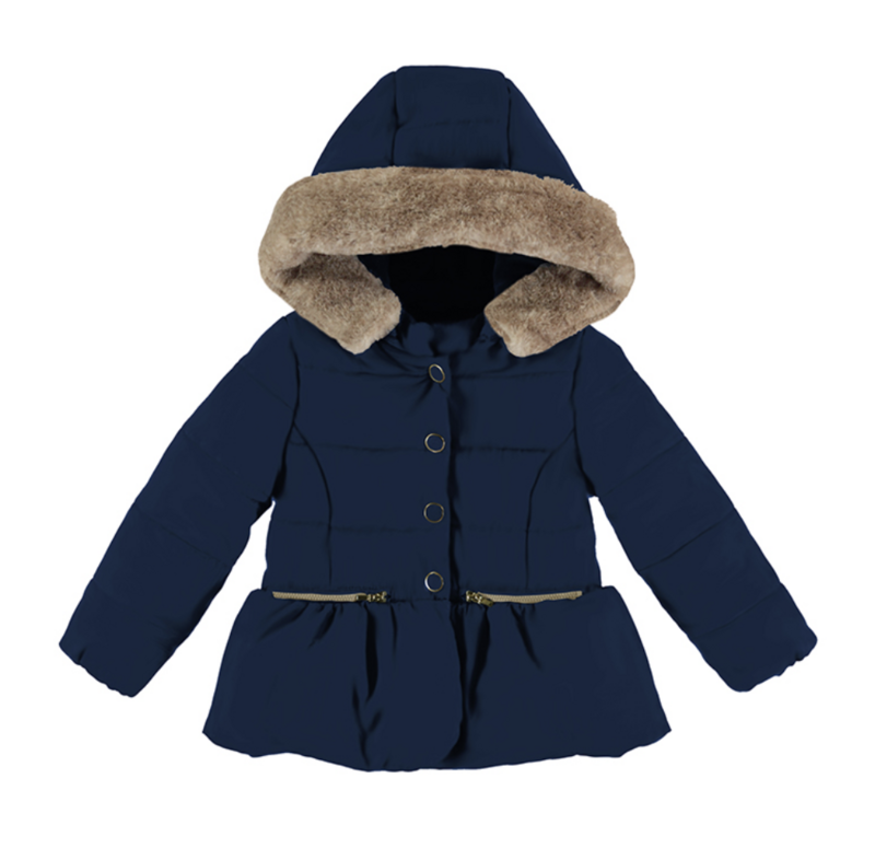 fur shawl navy