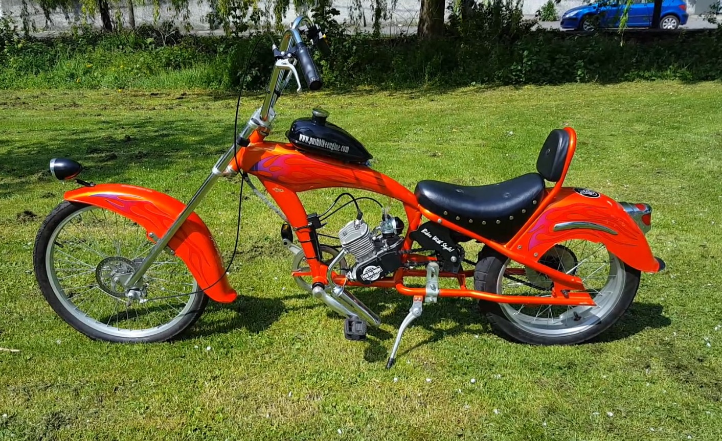 chopper bicycle with engine