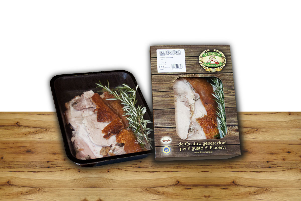 PORCHETTA DI ARICCIA IGP IN VSCHETTA 250g MIN PZ 4 PORCHETTA DI ARICCIA IGP IN VSCHETTA 250g MIN PZ 4