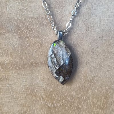 Handmade Australian Boulder Opal Necklace with 30% Gold Filled and Gold Coated Chain Handmade Australian Boulder Opal Necklace with 30% Gold Filled and Gold Coated Chain
