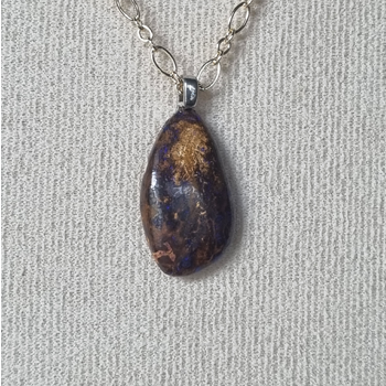 Handmade Australian Boulder Opal Necklace with 30% Gold Filled and Gold Coated Chain Handmade Australian Boulder Opal Necklace with 30% Gold Filled and Gold Coated Chain