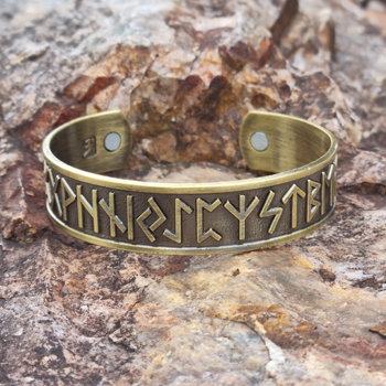 Handcrafted Zinc Bracelet with Celtic Runes Design | Unique Jewelry for Protection, Strength, and Spiritual Connection
