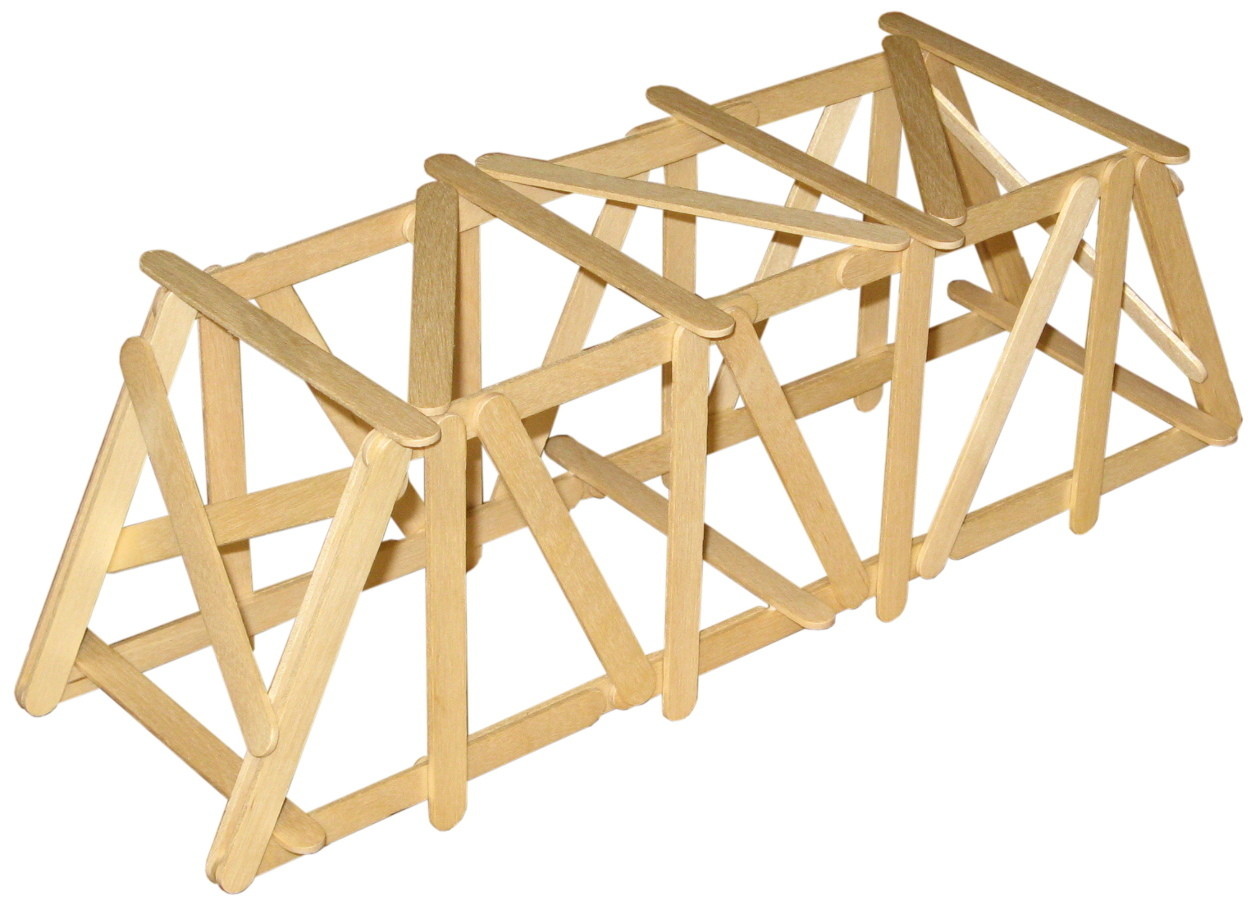 13.5&quot; Pratt Truss Popsicle Bridge