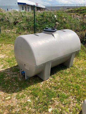 POLYCUVE PE 1000L GRISE - DIAM : 0M92 - LG : 1M73 - HAUTEUR : 0M96 - REF : W00102304004P