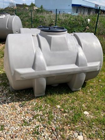 POLYCUVE PE 1500L GRISE - DIAM : 1M20 - LG : 1M92 - HAUTEUR : 1M185 REF : W00000010100C (1)