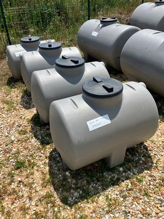 POLYCUVE PE 200L GRISE STANDARD - DIAM : 0M58 - LG : 0M91 - HAUTEUR : 0M63 -  REF : W00022307003P