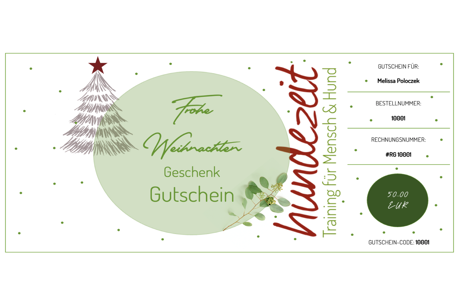GUTSCHEIN l WEIHNACHTEN