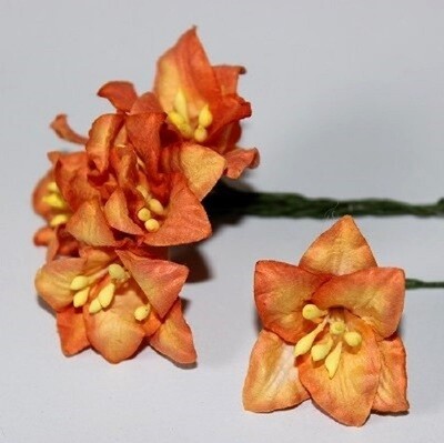 Fleur Lily orange artificielle