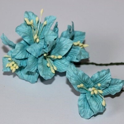 Fleur Lily bleue artificielle