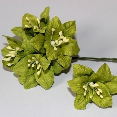 Fleur Lily verte artificielle