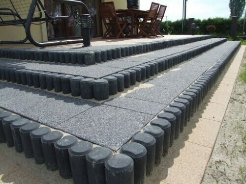 kerb rounded palisade 25 cm 2.5 m