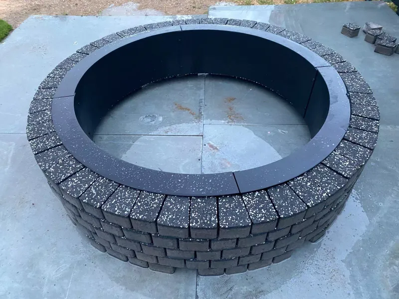 135 cm-115 cm black fire pit 5 levels