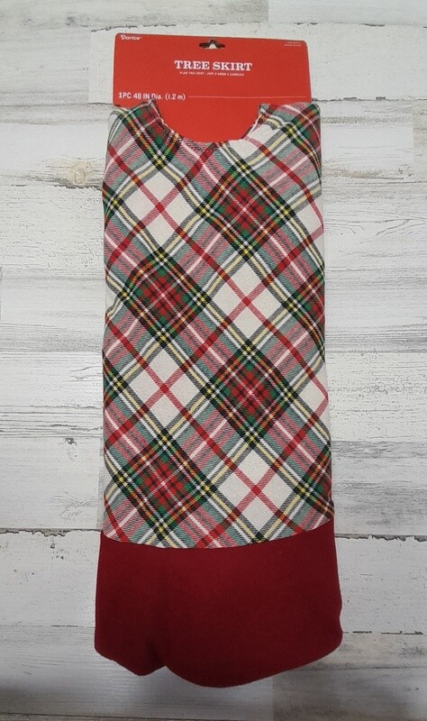 48&quot; Plaid Tree Skirt Red/Green/White