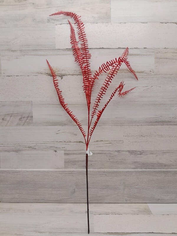 36&quot; Glitter Fern Spray Red