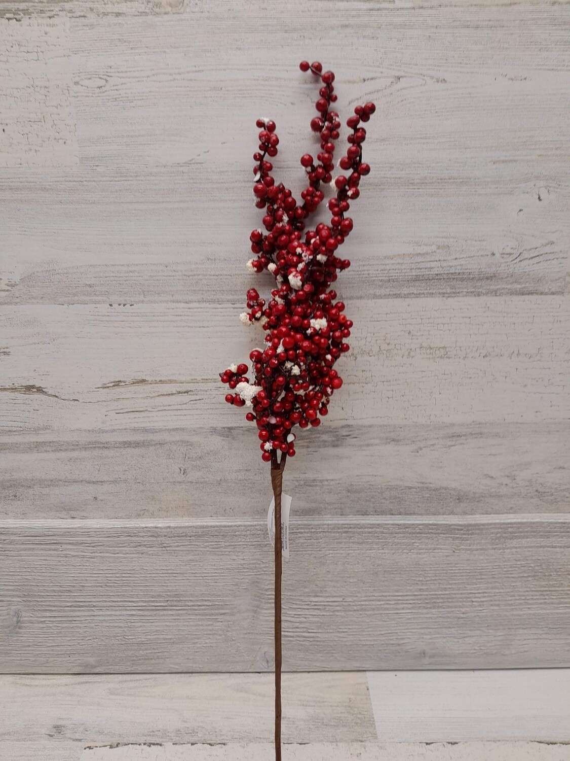20&quot; Snowy Berry Spray Red