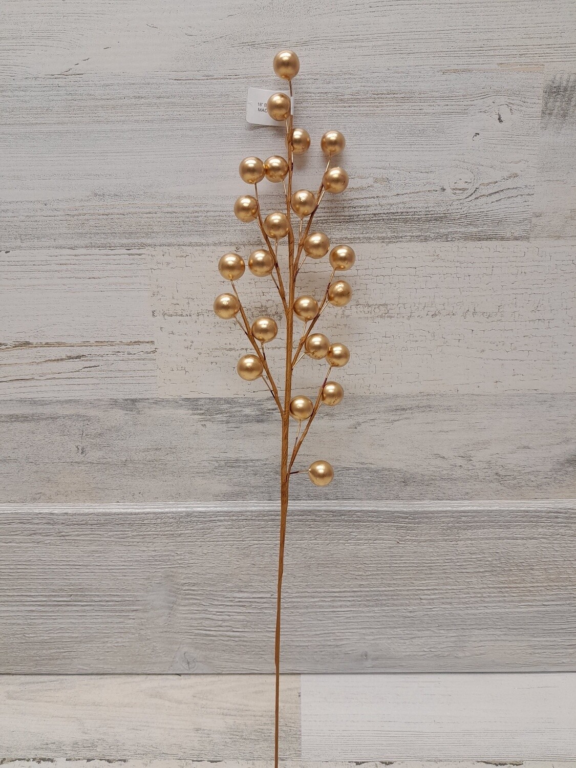 1pc 18&quot; Berry Spray w/24 Berries Gold