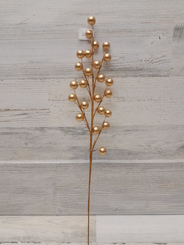1pc 18&quot; Berry Spray w/24 Berries Gold