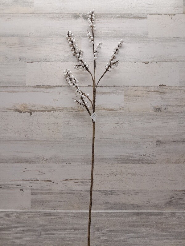 39.5&quot; Berry Twig Spray Cream