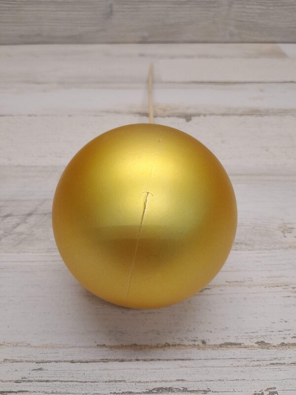 4&quot; Ornament Ball on 18&quot; Pick M. Gold