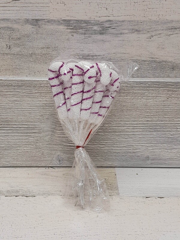 7&quot; Candy Bundle x12 White/Purple